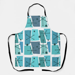 Tablier Art pop de l'âge atomique Turquoise