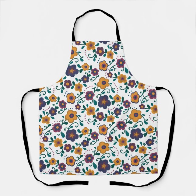 Tablier Art populaire des années 70 Ditzy Retro Daisy dans (Recto)