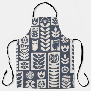 Tablier Art populaire scandinave sans couture motif vintag