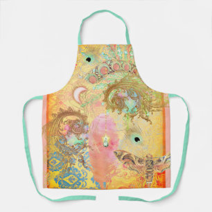 Tablier Art vintage bohème unique hippie pastel whimsica