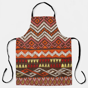 Tablier artisanat thaïlandais ancien, tapis péruvien.