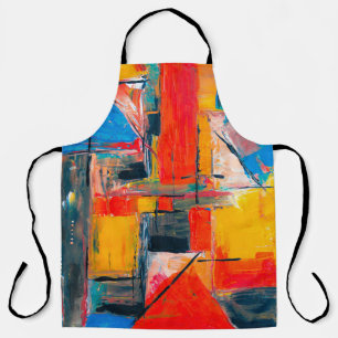 Tablier Artiste peintre Abstrait en acrylique
