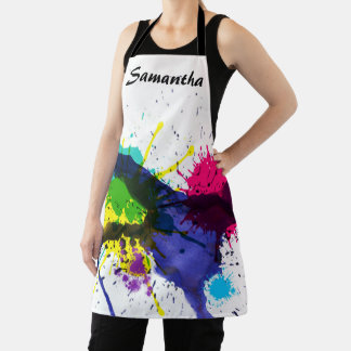Tablier Artiste tendance Paint Splash Personnalisé