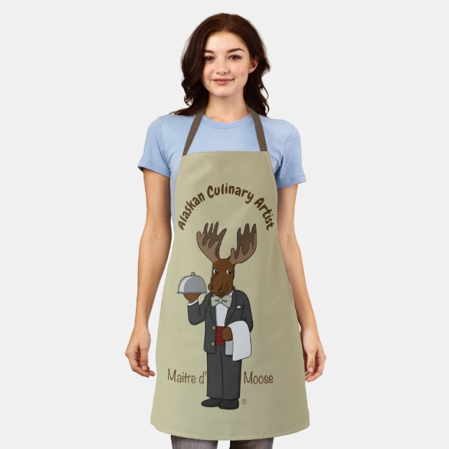Tablier Artistes culinaires de l'Alaska Maitre d'Moose Apr (Porté)