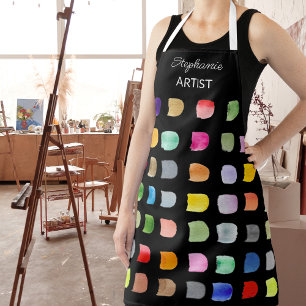 Tablier Artistes Motifs Abstraits personnalisés Black Apro