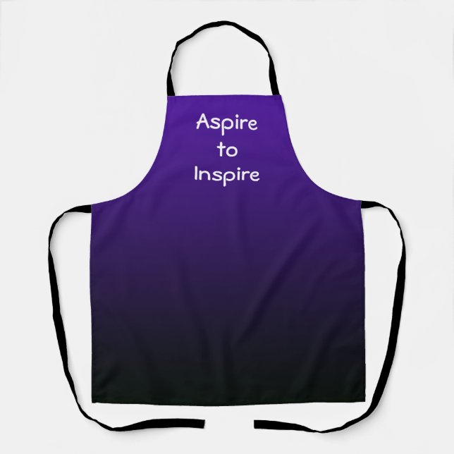 Tablier Aspire à inspirer le violet à l'aire noire (Recto)