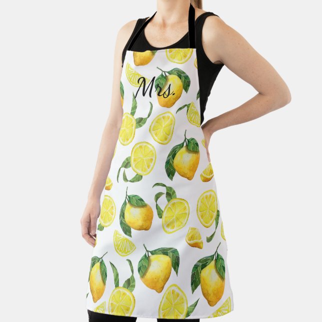 Tablier Assiettes en papier motif citron mignon Mme (Insitu)