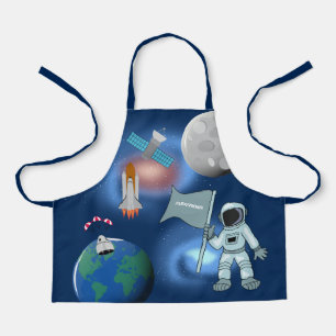 Tablier Astronaut dans la galaxie spatiale Nom personnalis