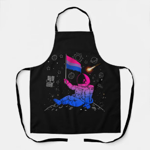 Tablier Astronaut Moon Bisexual Flag Espace LGBTQ Gay prid