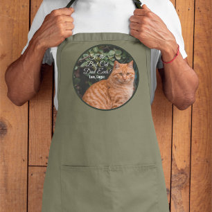 Tablier Au meilleur chat papa jamais photo personnalisée