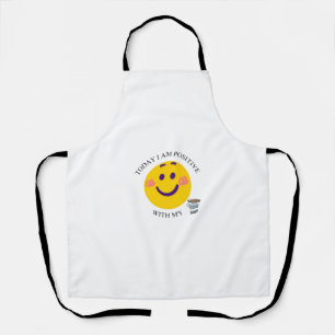Tablier Aujourd'hui, je suis positif avec mon café