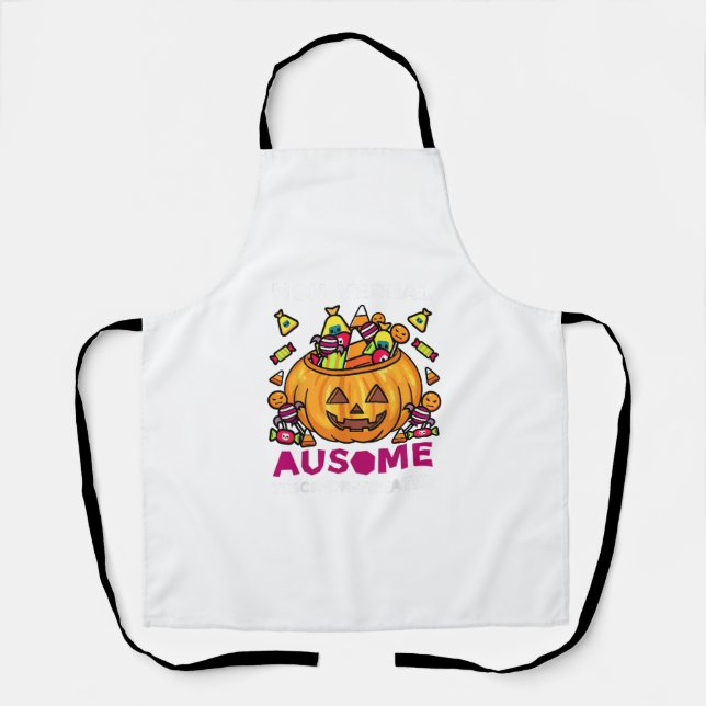 Tablier Autisme Sensibilisation ASD Halloween Tricoter Non (Recto)