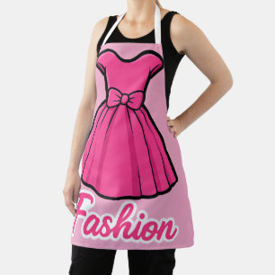 Tablier Autocollant de robe de mode rose