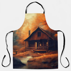 Tablier Automne/Automne/Halloween/Peinture rustique