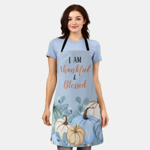 Tablier Automne Cuisinière bleu