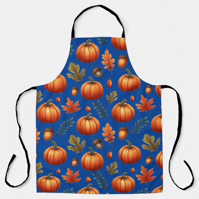 Tablier Automne Feuilles D'Automne Et Citrouille Motif san (Recto)