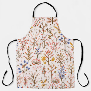 Tablier Automne Floral Motif sans couture. Doodle Plante, 
