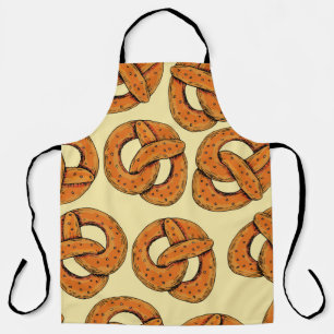 Tablier Automne sans couture motif avec bretzels, octobre 