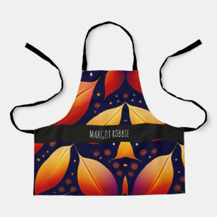 Tablier Automne tombant feuille Orange Motif