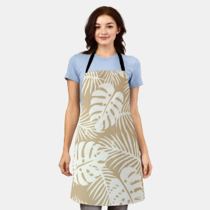 Tablier automne tropical, motifs de feuilles d'été