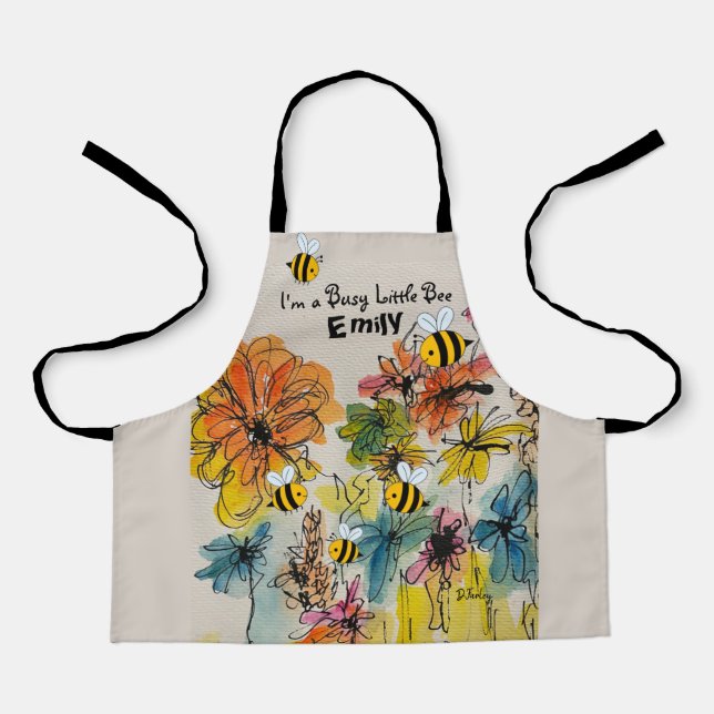 Tablier Autour des abeilles très occupées (Recto)