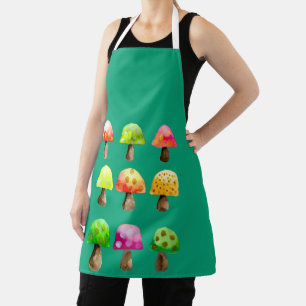 Tablier Autour du parc de champignons colorés
