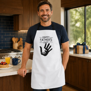 Tablier avec empreinte de main pour la fête des pè