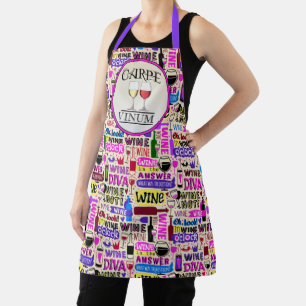 Tablier avec impression partout « VIN Humour Saisi