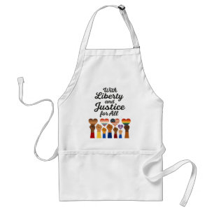 Tablier Avec la liberté et la justice pour tous Protestati