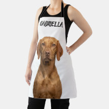 Tablier avec photo de chien Vizsla doré personnali