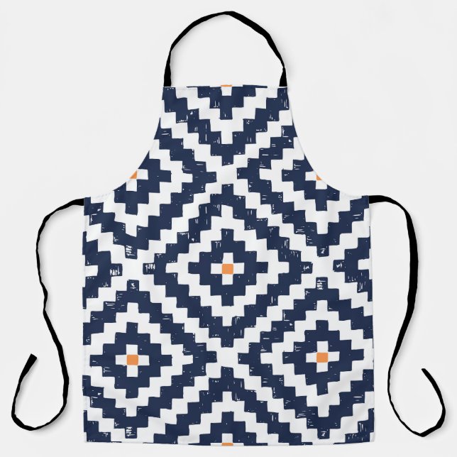 Tablier Aztec Navajo, Motif ethnique sans mer (Recto)