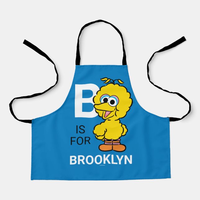 Tablier B est pour Big Bird | Ajouter Votre Nom (Recto)