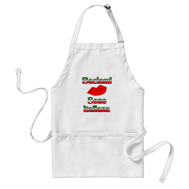 Tablier Baciami Sono Italiana (embrassez-moi que je suis (Devant)