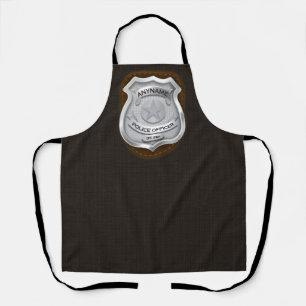 Tablier Badge de nom d'agent de police personnalisé
