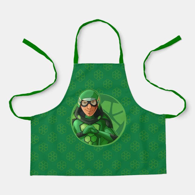 Tablier Badge vert Carapace (Recto)