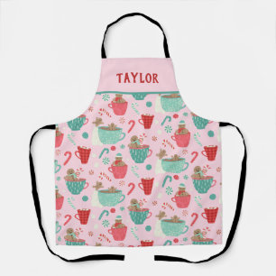 Tablier Bain chaud Pain d'épices Cute rose Motif de cacao