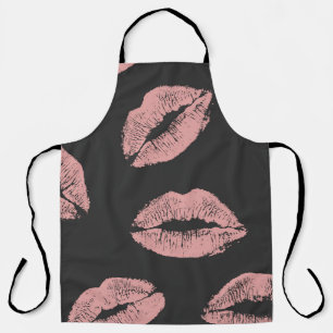 Tablier Baisers aux lèvres roses, motif de la Saint Valent