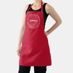 Tablier Baker Dessert Caterer Boulangerie Logo Rouge