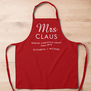 Tablier Baking de Noël personnalisé Mme Claus