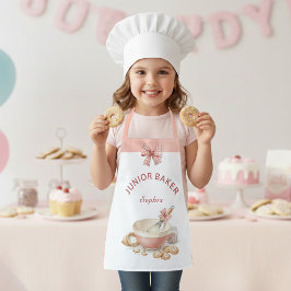Tablier Baking Party Girls Birthday Elegant Bowl & Whisk