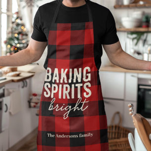 Tablier Baking Spirits Bright Buffalo Plaid Noël