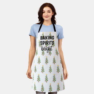 Tablier Baking Spiritueux Arbre de Noël brillant Apron