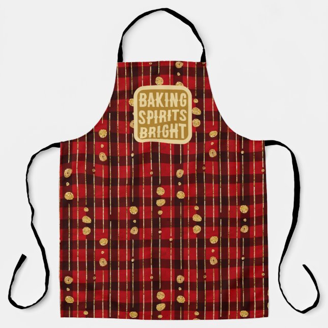 Tablier Baking Spiritueux Noël lumineux (Recto)