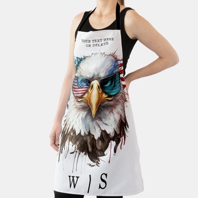 Tablier Bald Eagle moderne & unique USA symbole national (Insitu)