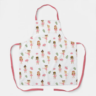 Tablier Ballet Pink Ballerinas Motif dansant