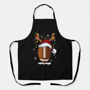 Tablier Ballon de football de Noël Santa Lights Drôle Garç