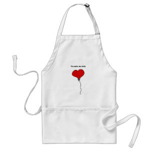 Tablier Ballon rouge de coeur d'amour vous m'incitez à