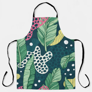 Tablier Banana feuilles abstraits, couleurs tendance