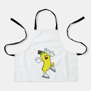 Tablier Banane au patinage sur glace avec patins sur glace