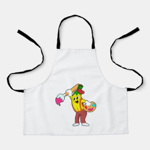 Tablier Banane en peintre avec pinceau